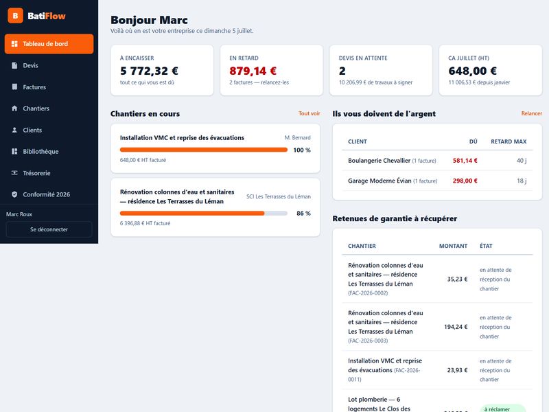 BatiFlow — construction invoicing app